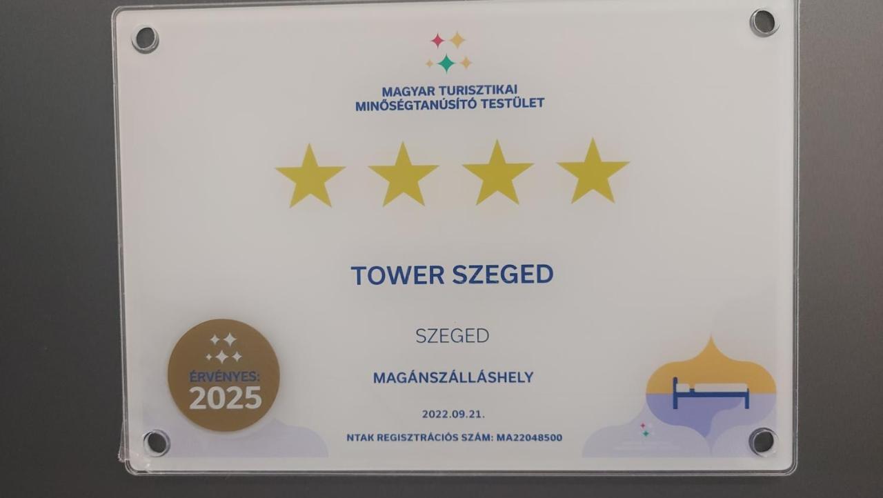 Tower Szeged Belvarosi Exkluziv Panoramas Apartman - Free Parking 외부 사진